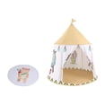 thumbnail image 3 of Tienda de campaña tipo tipi con forma de castillo para niños, ideal como regalo para picnics en el patio, carnavales Tela de terciopelo, 3 of 8