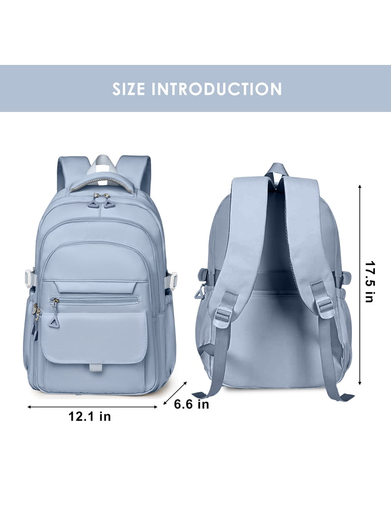 best blue laptop backpack for middle school girl Dakimoe School Backpack for College High Middle School Fashion Student bag, Cute Aesthetic Teen Bookbag for Teens Women, Blue, Girl's, Size: Small