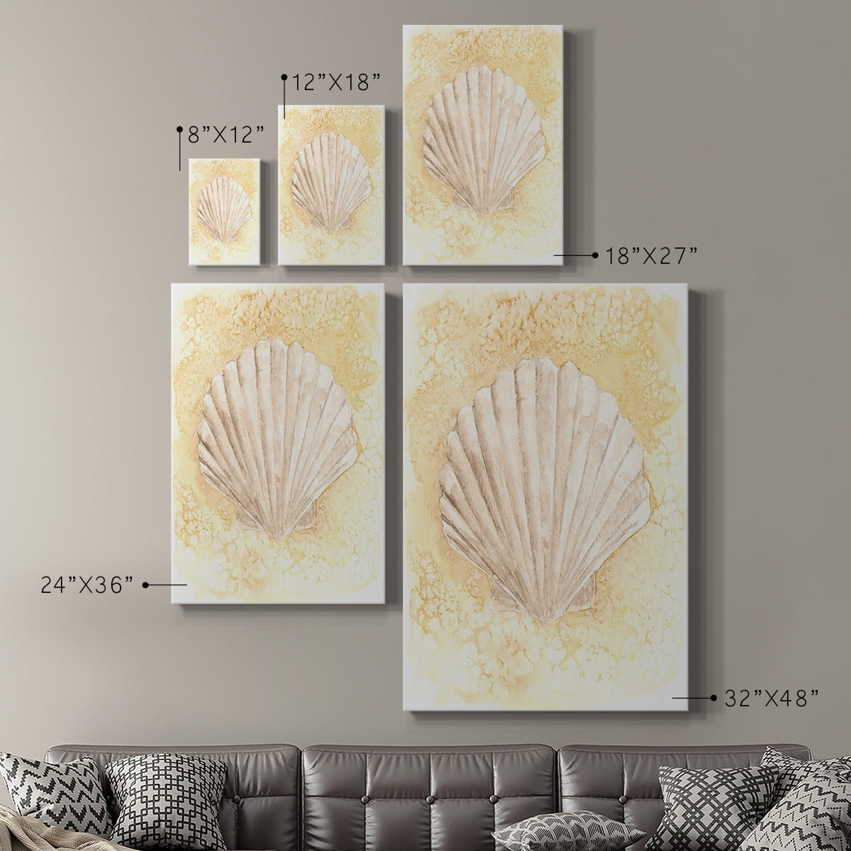 Salty Seashell II Premium Gallery Wrapped Canvas - Ready to Hang