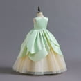 thumbnail image 5 of KAWELL Princess Tiana Costume for Girls Birthday Halloween Dress Up Outfits with Accessories, 5 of 7
