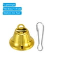 thumbnail image 4 of Uxcell Jingle Bells 0.6" Metal Hanging Bells with 0.7" Spring Hooks, Yellow 50Pack, 4 of 6