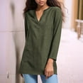 thumbnail image 3 of Women's V Neck Sleeve Casual T Shirt For Spring Outdoor Home Wear Comfortable Pure Color Tee Loose Womens Athletic Top Blank Athletic Shirts Burnout Tee Shirts Casual Womens Tops Short Sleeve Athletic, 3 of 5