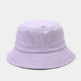 thumbnail image 2 of IDALL Bucket Hat Sun Hat Bucket Hats Soild Summer Travel Beach Sun Hat Cap Unisex Beach Hat Hats for Women Purple One Size, 2 of 2