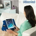 Pillow Pad Multi Angle Cushioned Tablet and iPad Stand, Blue, ss Seen