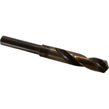 

Hertel 41/64 Drill 118° Point Cobalt Silver Deming & Reduced Shank Drill Bit Oxide/Gold Finish 6 OAL Straight Shank 3 Flute Length Right Hand Cut Standard Point Spiral Flute Regular Spiral