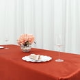 thumbnail image 5 of Balsa Circle 90" x 156" Terracotta Rectangular Premium Velvet Tablecloth Table Linens, 5 of 8