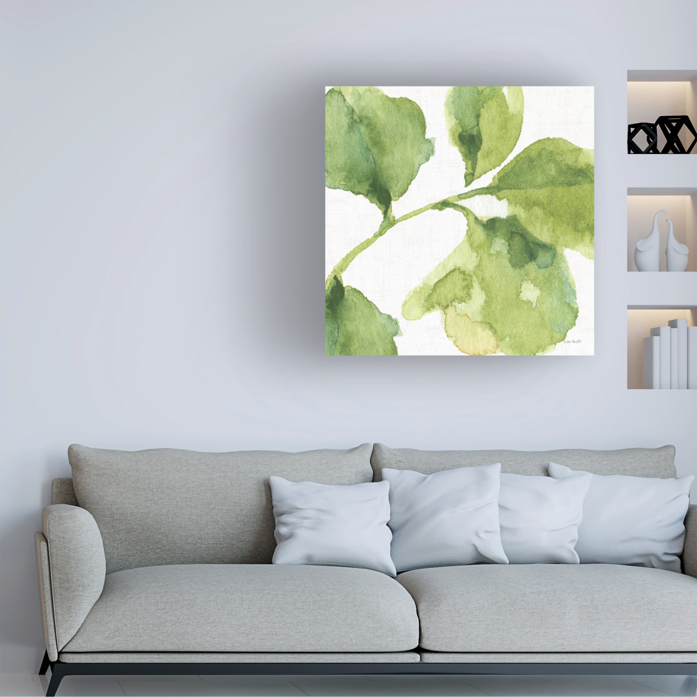 Trademark Fine Art 'Blue and Green Garden VII' Canvas Art by Lisa Audit