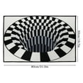 thumbnail image 3 of Hallway Rugs Black White Grid Bottomless Hole Floor Carpet Antiskid Mat Rugs, 3 of 11