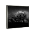 thumbnail image 4 of Stupell Industries Train & Night Sky Transportation Painting Gray Floater Framed Canvas Art Print Wall Art, 31 x 25, 4 of 10