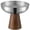 Walnut, variant on Stainless Steel Dessert Cups with Wooden High Foot Elegant Pudding Bowls for Ice Cream Fruit Salad Appetizers for Parties Restaurants and Home Use 100ML