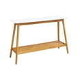 thumbnail image 1 of Convenience Concepts Oslo Table Console en Blanc et Fini Bois Naturel, 1 of 5