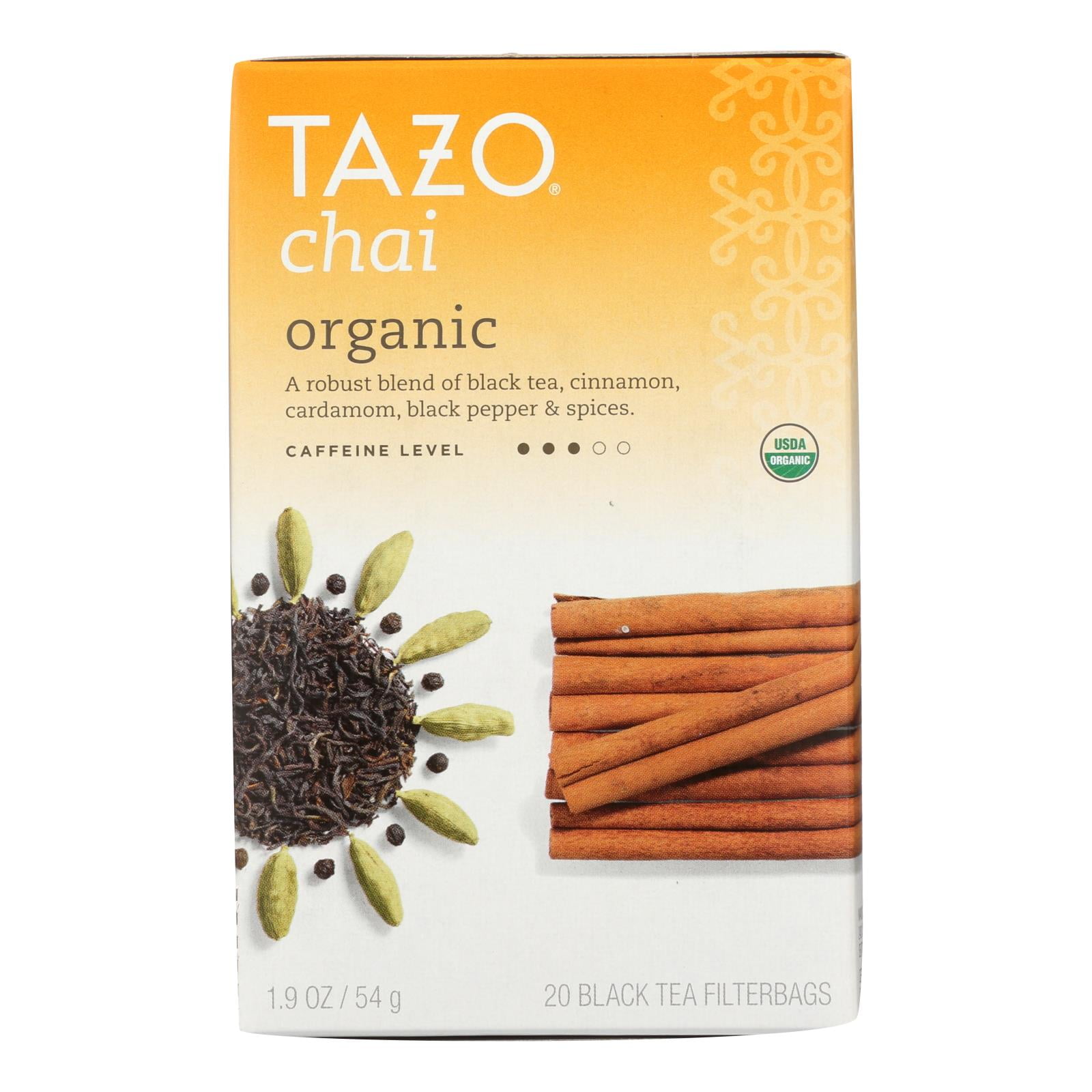Tazo Decaf Organic Chai Black Tea Bags, 20 Count