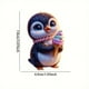 thumbnail image 2 of Colgante de Acrílico Plano para Espejo Retrovisor de Coche con Forma de Pingüino Helado para Árbol de Navidad, 2 of 5