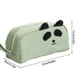 thumbnail image 2 of Large Capacity Canvas Pencil Case | Embroidery Pen Bag | Cute Animal Inspired Design | Zippered Multifunctional Storage Pouch | Holds 100 Pens | 8.66x4.33x3.15 in | Waterproof Stationery Organizer, 2 of 5