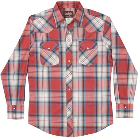 Wrangler - Big Men's Western Plaid Shirt