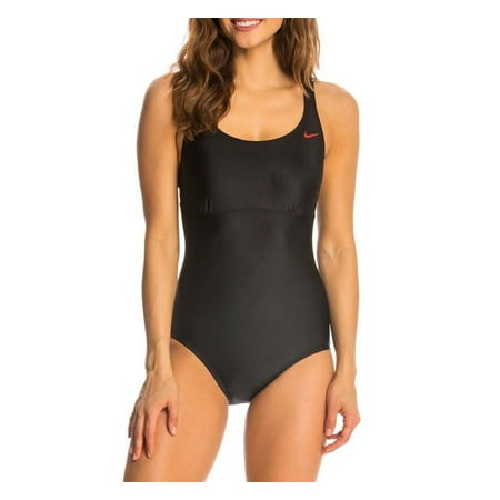Nike Open-back Active One-piece Swimsuit Black Size 8