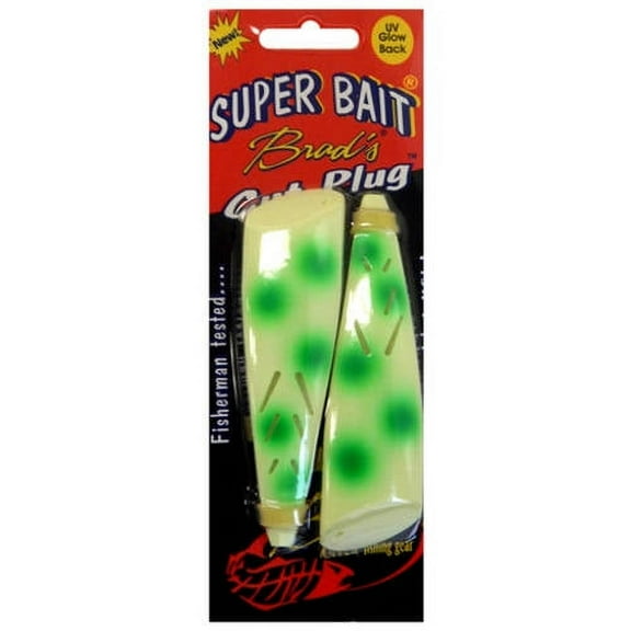 Brad's Killer Fishing Gear Super Cut Plug, Glow Green Dot, 2-Pack
