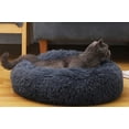 thumbnail image 2 of Cama para perros y gatos, redonda, de felpa suave, con forma de dona, sofá para perros de 60 cm de diámetro., 2 of 7