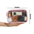 thumbnail image 4 of Bolsa de maquillaje DYSHAYEN transparente para mujeres y niñas, viajes, lazo rosa, 4 of 7