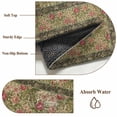 thumbnail image 5 of Bohemian Area Rugs 5x7 ft Vintage Red Flowers Texture Traditional Ethnic Green Washable Rug Non Slip Indoor Carpet Absorbent Floor Mat for Living Room Bedroom Dining Room, 5 of 9