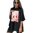 thumbnail image 3 of Plus Size Shirt for Women Black Tops for Women Oversized Short Sleeves Shirt for Women Easter T Shirt Crewneck Shirt for Women XL, 3 of 5