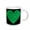 White, variant on 3drose, Large Green Heart Made of Smaller Hearts, 11oz Mug