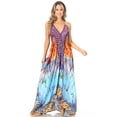 thumbnail image 5 of Sakkas Lizi Womens Maxi High-low Halter Handkerchief Long Dress Beach Party - ONT85-Turq - One Size, 5 of 5