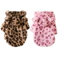 thumbnail image 2 of Leopard Dog Hoodie Coat Pet Thick Jacket Winter Coat Doggy Thermal Coat Puppy Outfits Clothes Cat Sweatshirt Apparel ShopWise Round, 2 of 8