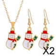 thumbnail image 1 of Juego de 2 Collares Y Pendientes Navideños, Collar Navideño Y Pendientes con Gancho, Elegante para Mujer, Joyería Navideña para Regalo de San Valentín 2 piezas, 1 of 10