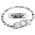 thumbnail image 1 of MedicEngraved Stainless Steel Custom Medical Alert Bracelet - 5mm Curb Link, 1 of 7