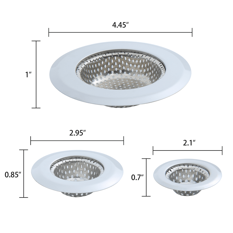 Mainstays Stainless Steel Drain Strainer Set, 3-Pack photo 2