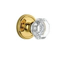 thumbnail image 3 of Grandeur Geochm_Prv_234 Georgetown Solid Brass Rose Privacy Door Knob Set - Brass, 3 of 7
