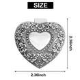 thumbnail image 2 of 3X Classic Vintage Antique Heart Shape Ring Small Trinket Storage Organizer Chest ,Silver, 2 of 8