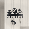 thumbnail image 2 of B Owl Key Holder Wall No Nail Hook Home Ornament, 2 of 5