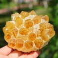 thumbnail image 3 of 1pc Natural Brazilian Citrine Crystal Cluster (400-600g)｜Wealth-Attracting & Energy Cleansing Stone｜Raw Mineral Geode with Wood Base, 3 of 9