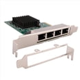thumbnail image 3 of 4X Network Cards Network/Lan Adapter PCI-E Network Card Realtek RJ45 Internet Ethernet Gigabit 4 Port Network Card,4 * ethernet card 4 * Bracket,green, 3 of 8