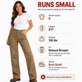 thumbnail image 2 of Dickies Womens Work Pants - High Waisted Relaxed Fit Contrast Stitch Casual Double Knee Womens Pants, 2 of 7