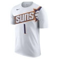thumbnail image 2 of Men's Nike Devin Booker White Phoenix Suns 2023/24 Association Name & Number T-Shirt, 2 of 3