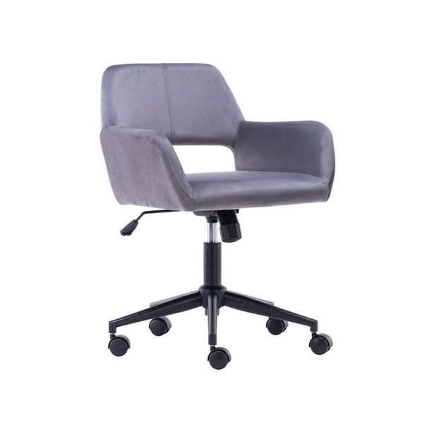 Velvet Swivel Chair Upholstered Office Height Adjustable With Black Finished Steel Base 5 Wheels Com Velvet Swivel Chair Upholstered Office, Why Do Office Chairs Have 5 Wheels