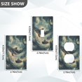 thumbnail image 7 of Yayeee Toggle Light Switch Wall Plate 1-Gang 4.5"x2.7" Home Decorative Outlet Cover, Beige Floating Whale, 7 of 7