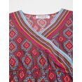 thumbnail image 4 of MoomayaWomens PrintedSurplice Neckline Top, Long Sleeves Designer Cotton Tops, 4 of 8