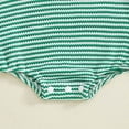 thumbnail image 5 of Hessimy Newborn Baby Boy Summer Outfit Bow Smocked Bubble Romper Doll Collar Plaid Bodysuit Fly Sleeve Jumpsuit Clothes,Trendy(Green,0-3 Months), 5 of 6