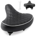 thumbnail image 1 of Asiento de bicicleta WEEROCK, ancho y suave, piel sintética, 26 x 27 x 6 cm, color negro, 1 of 7