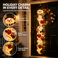 thumbnail image 4 of Glowing Christmas Door Hanger, Pre-lit Christmas Snowman with Warm LED Lights, Holiday Hanging Decor for Front Door Porch Indoor Outdoor, Easy to Hang by MPOISVA, 4 of 7