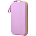 thumbnail image 1 of Bolsa de cosméticos de viaje de silicona con correa de asa y cierre de cierre, organizr portátil de brochas de maquillaje pequeño, fácil de limpiar, lavable y impermeable, púrpura, 1 of 1