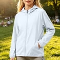 thumbnail image 5 of Acaics Girls' Hooded Rain Jacket: Lightweight Waterproof Zip Up Windbreaker with Pockets, Sun Protection Coat for Teens Ages 7–17, 5 of 10
