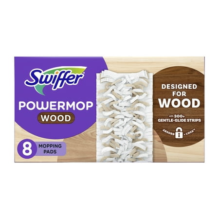 Swiffer PowerMop Wood Mopping Pad Refills for Floor Cleaning, 11 count