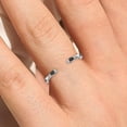 thumbnail image 4 of 0.08ct Marquise Cut black diamond moissanite Open Design 10k White Gold Wedding Band, 4 of 4