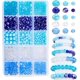 thumbnail image 1 of 475 cuentas azules de 4 mm, 6 mm y 8 mm, facetadas, de vidrio azul marino, 5 colores, electrochapadas, sueltas, espaciadoras., 1 of 5