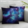thumbnail image 3 of Fenyluxe Galaxy Dust Hologram Fashion Style Dirt-Resistant Throw Pillow Covers for Couch Sofa Bed Living Room Bedroom for Home Decor 20x20in, 3 of 5
